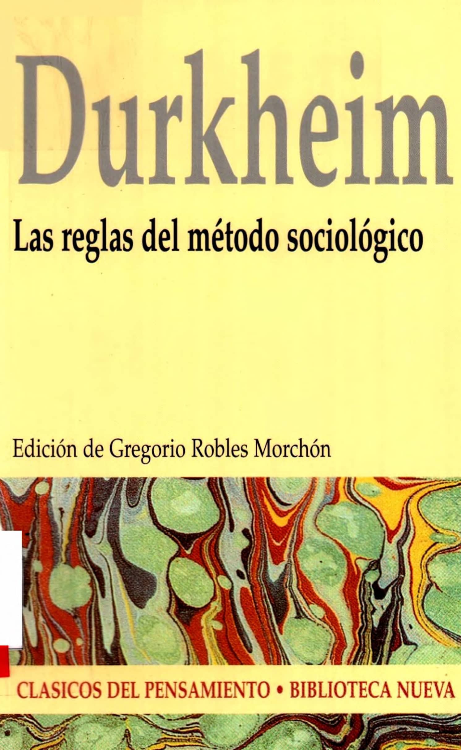 Portada Las reglas del método sociológico 