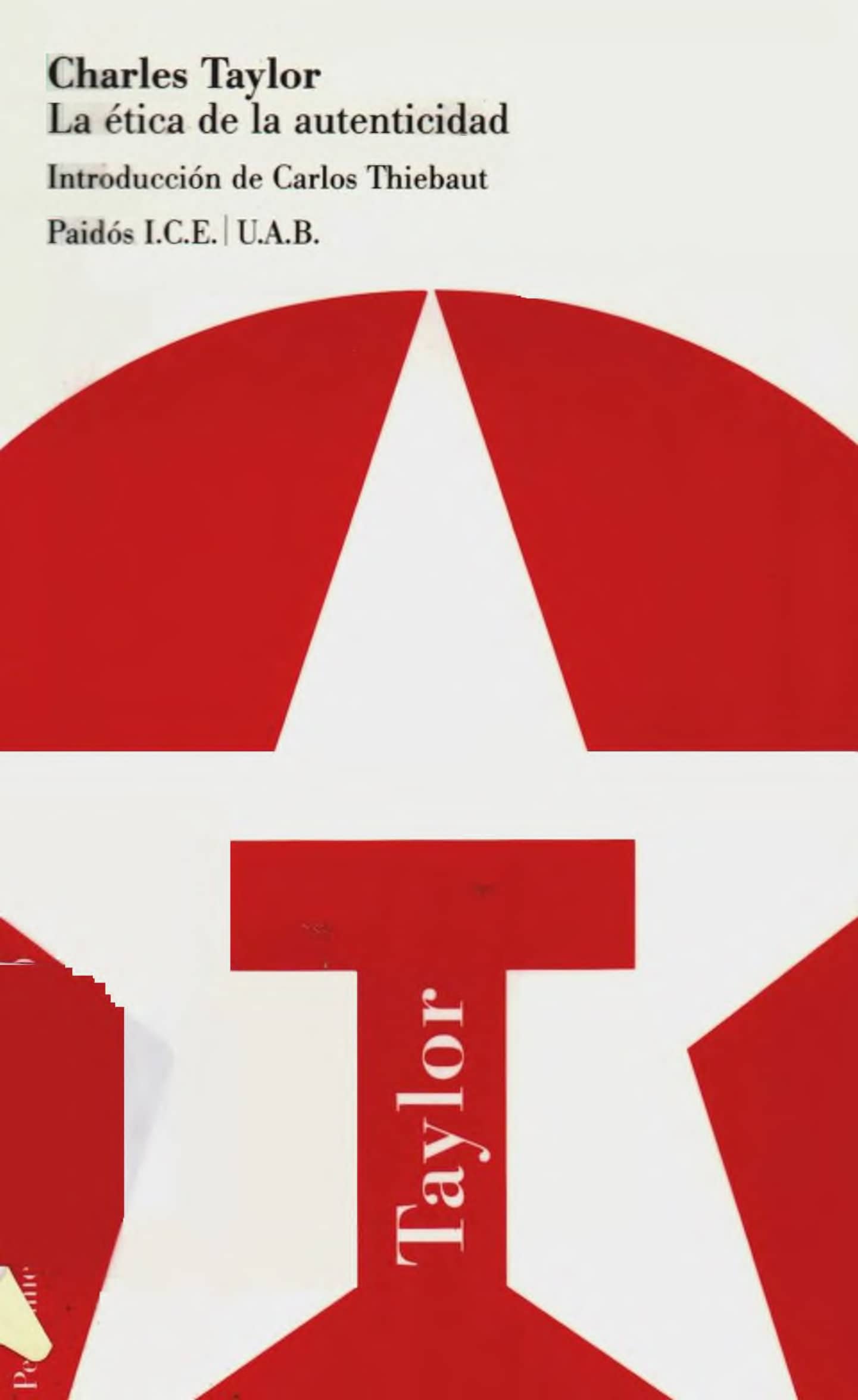 Portada La ética de la autenticidad 