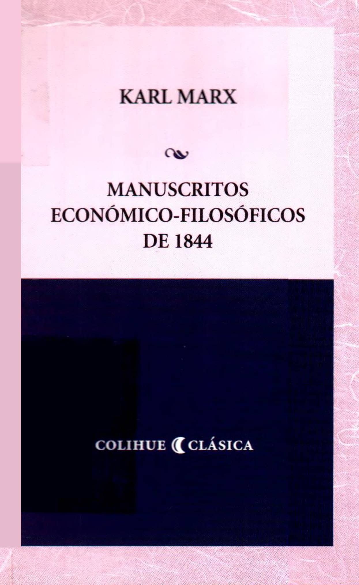 Portada Manuscritos económico-filosóficos de 1844
