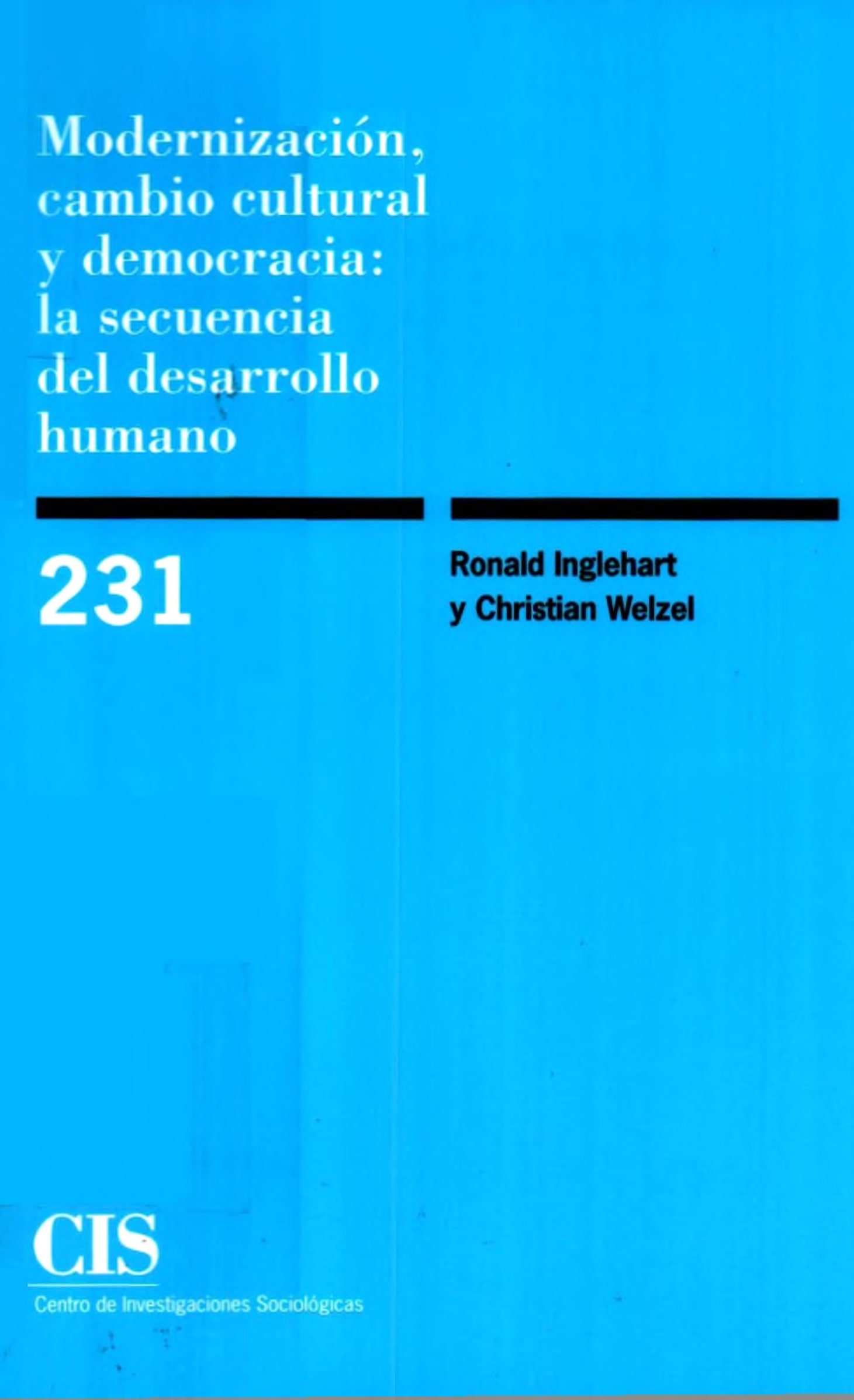 Portada Modernización, cambio cultural y democracia : la secuencia del desarrollo humano