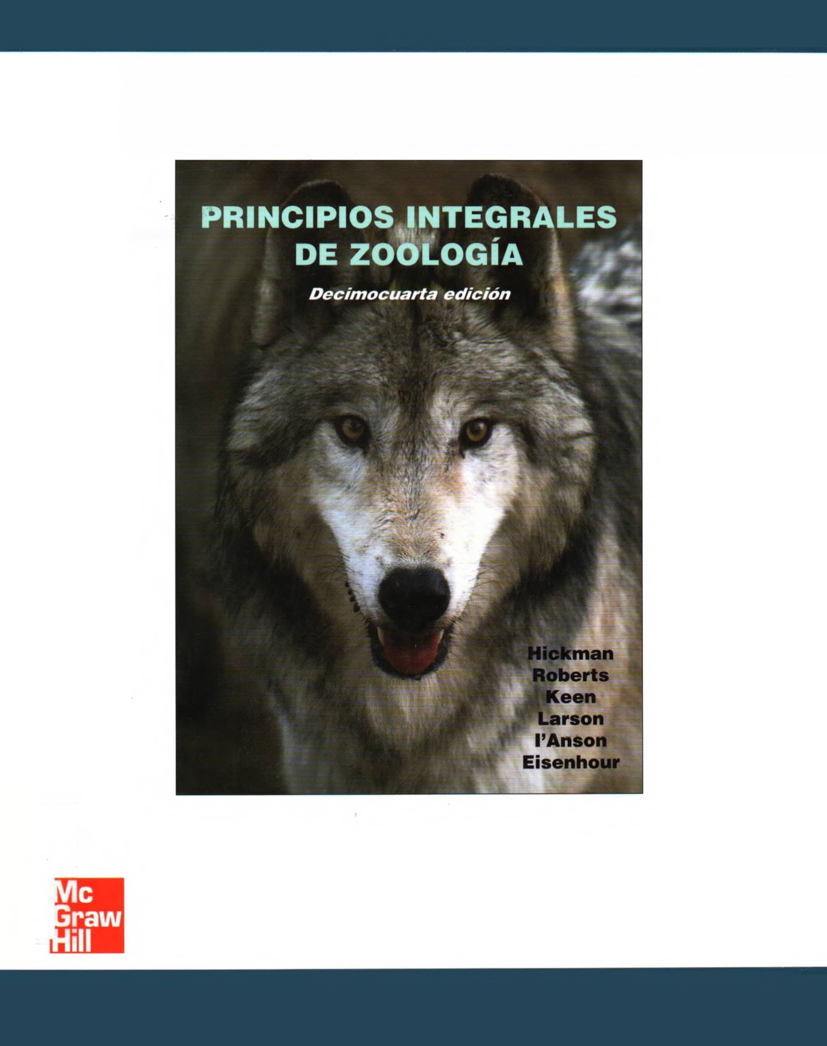 Portada Principios integrales de zoología