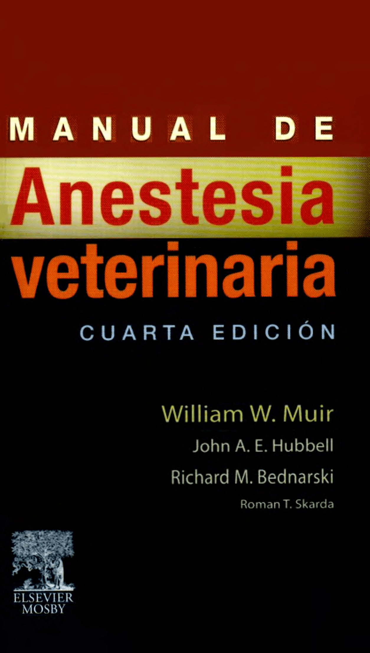 Portada Manual de anestesia veterinaria