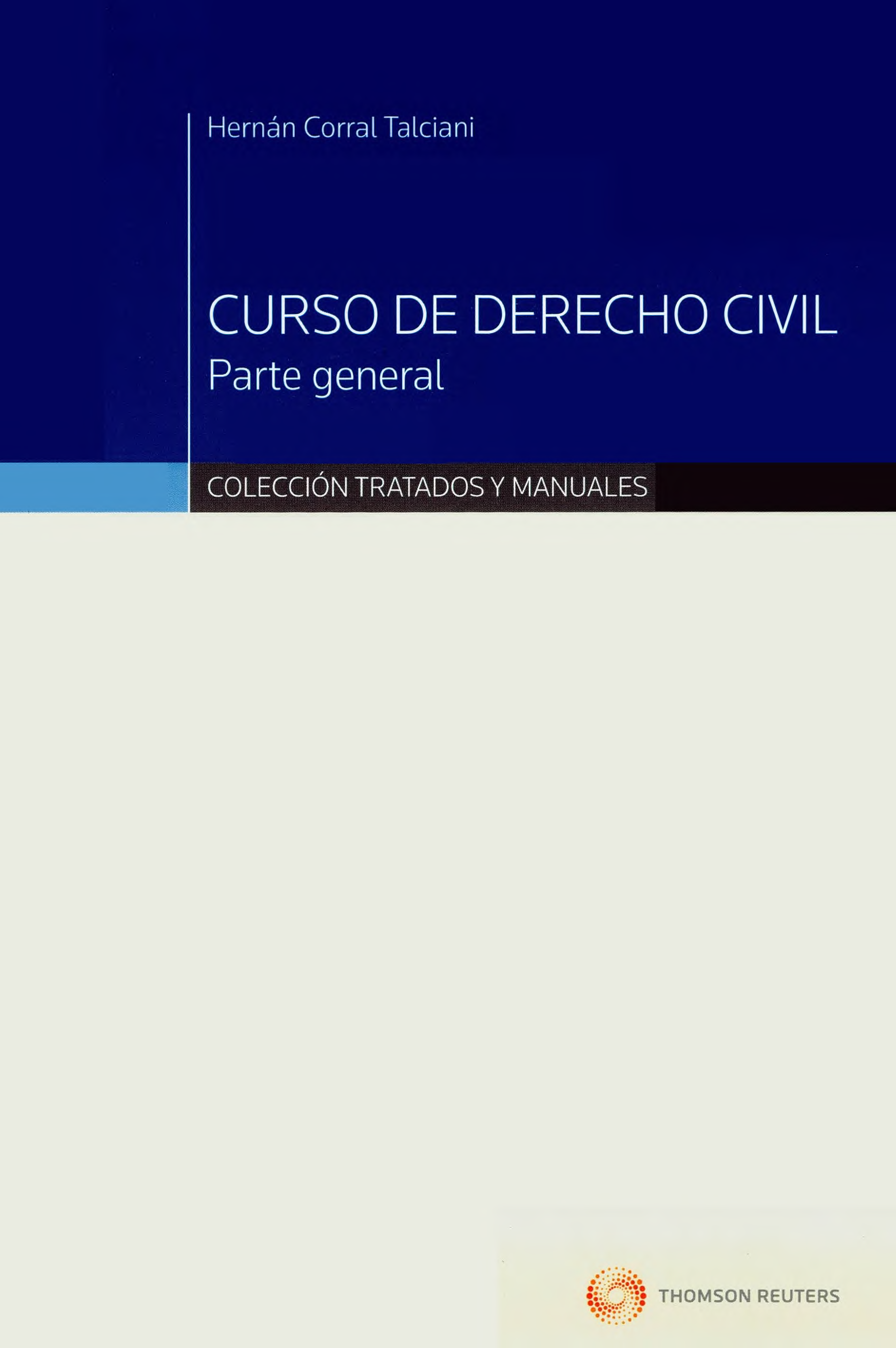 Portada Curso de Derecho Civil Parte General