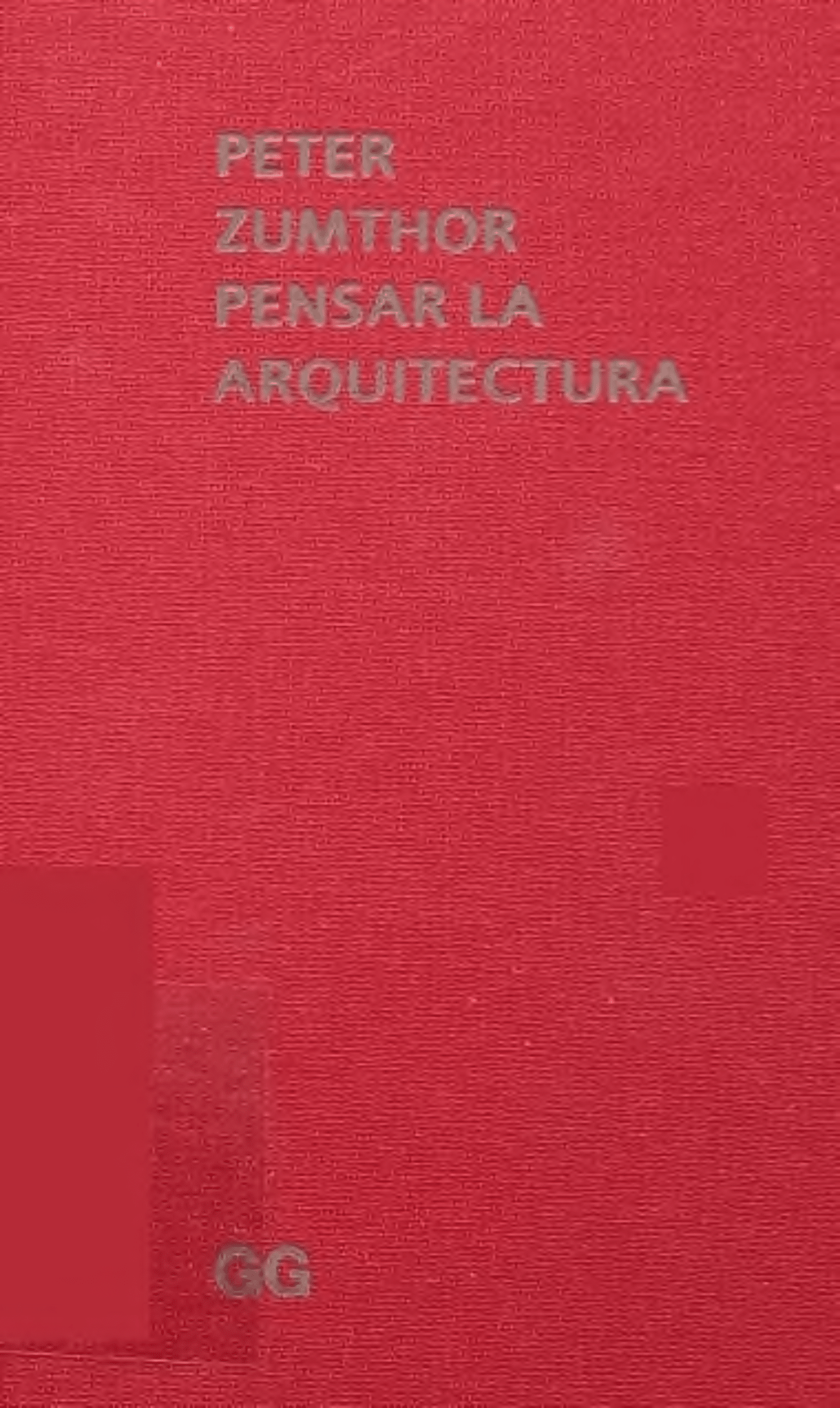 Portada Pensar la arquitectura